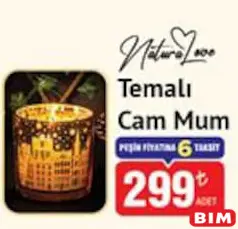NATURALOVE TEMALI CAM MUM fiyat ve kampanya bilgisi